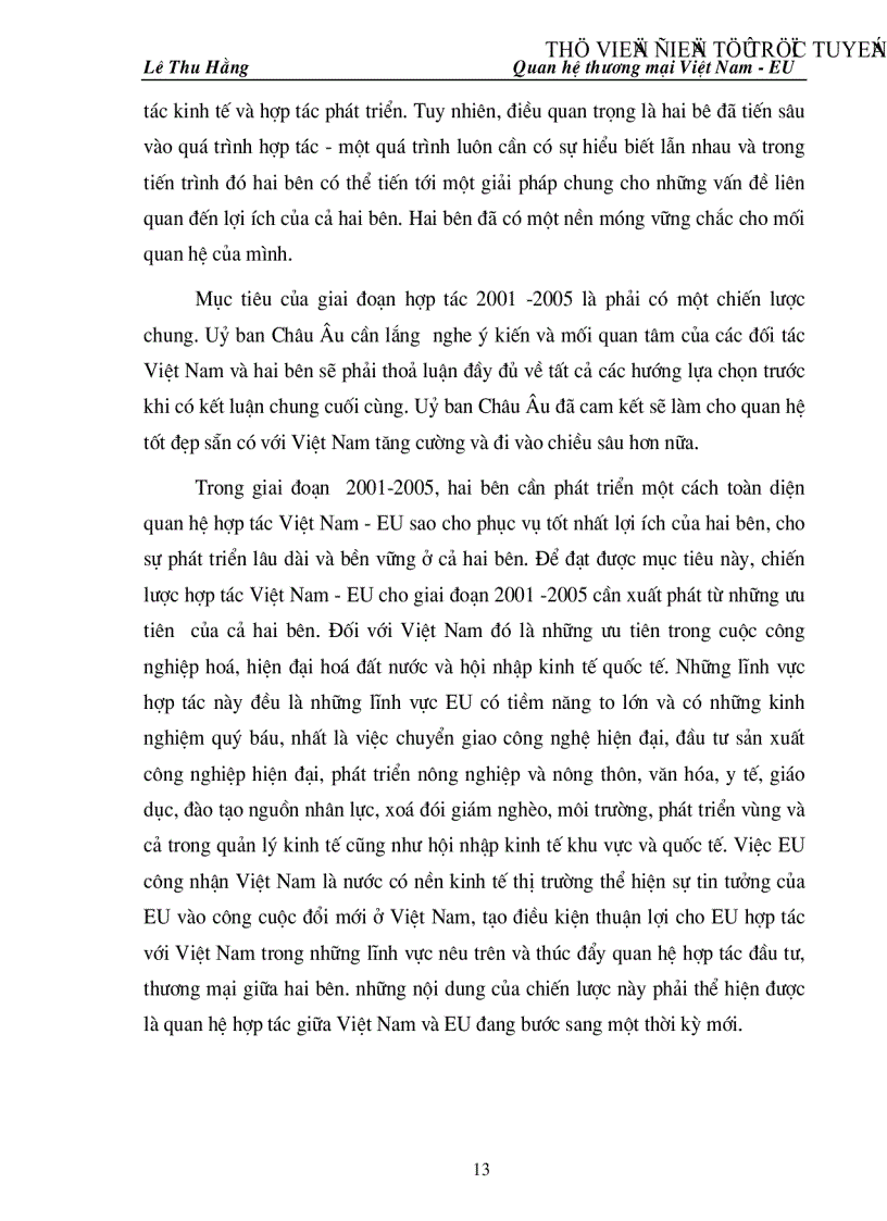 image for page Triển vọng và một số giải pháp nhằm thúc đẩy quan hệ thương mại Việt Nam EU