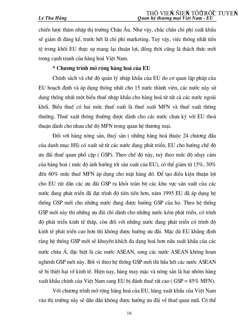 image for page Triển vọng và một số giải pháp nhằm thúc đẩy quan hệ thương mại Việt Nam EU