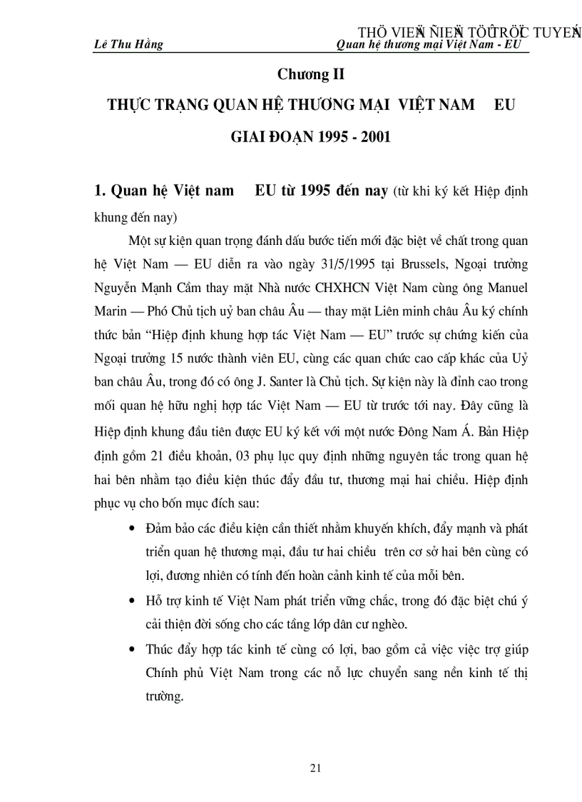 image for page Triển vọng và một số giải pháp nhằm thúc đẩy quan hệ thương mại Việt Nam EU