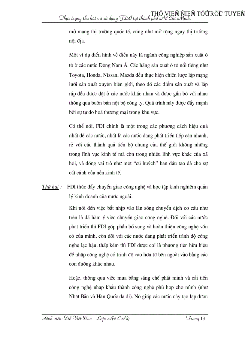 image for page Thực trạng thu hút và sử dụng FDI tại thành phố Hồ Chí Minh