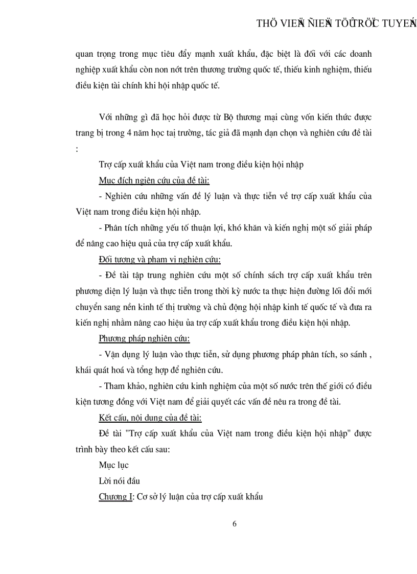 image for page Trợ cấp xuất khẩu của Việt nam trong điều kiện hội nhập