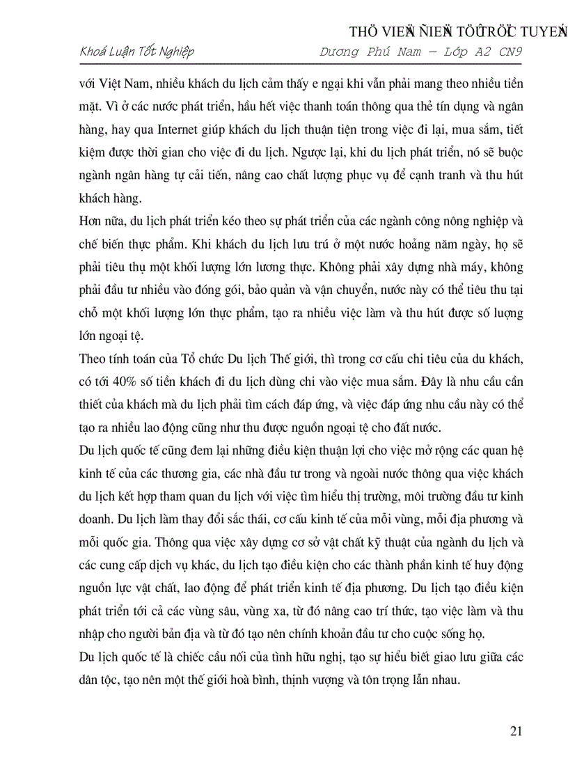 image for page Triển vọng và giải pháp đẩy mạnh hoạt động du lịch ở Việt Nam giai đoạn 2001 2010