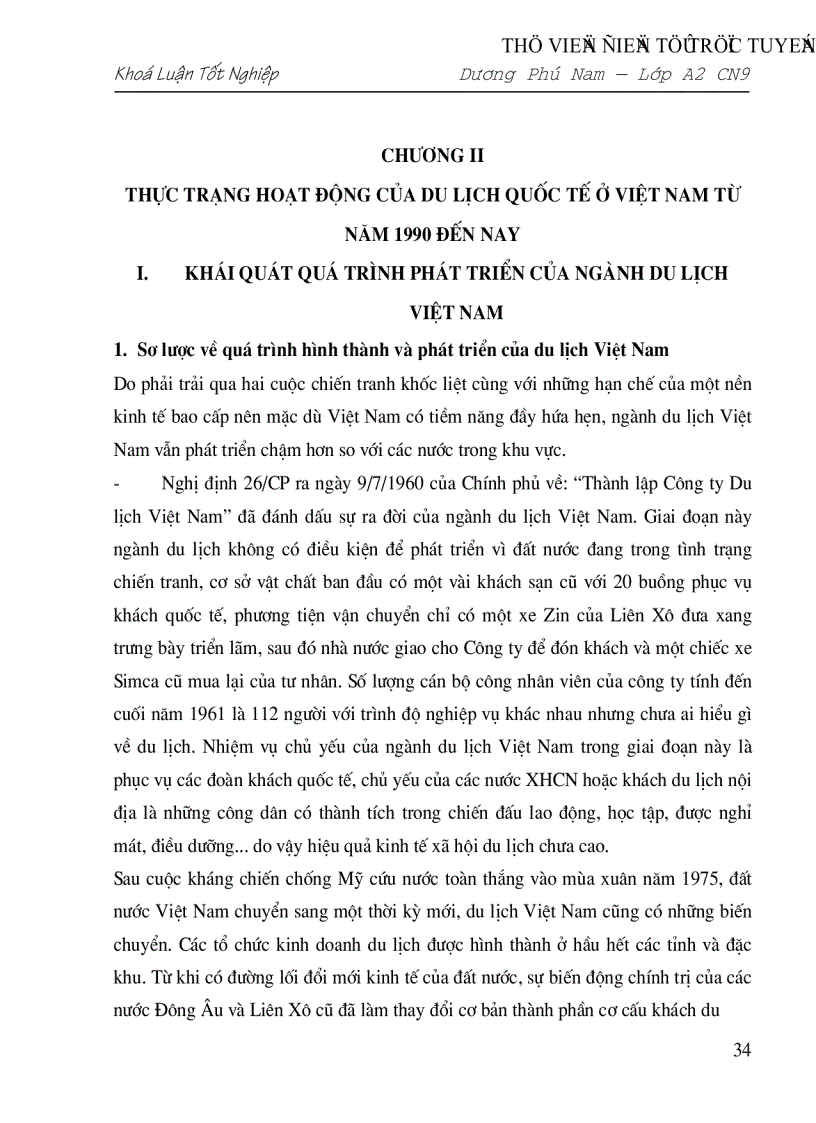 image for page Triển vọng và giải pháp đẩy mạnh hoạt động du lịch ở Việt Nam giai đoạn 2001 2010