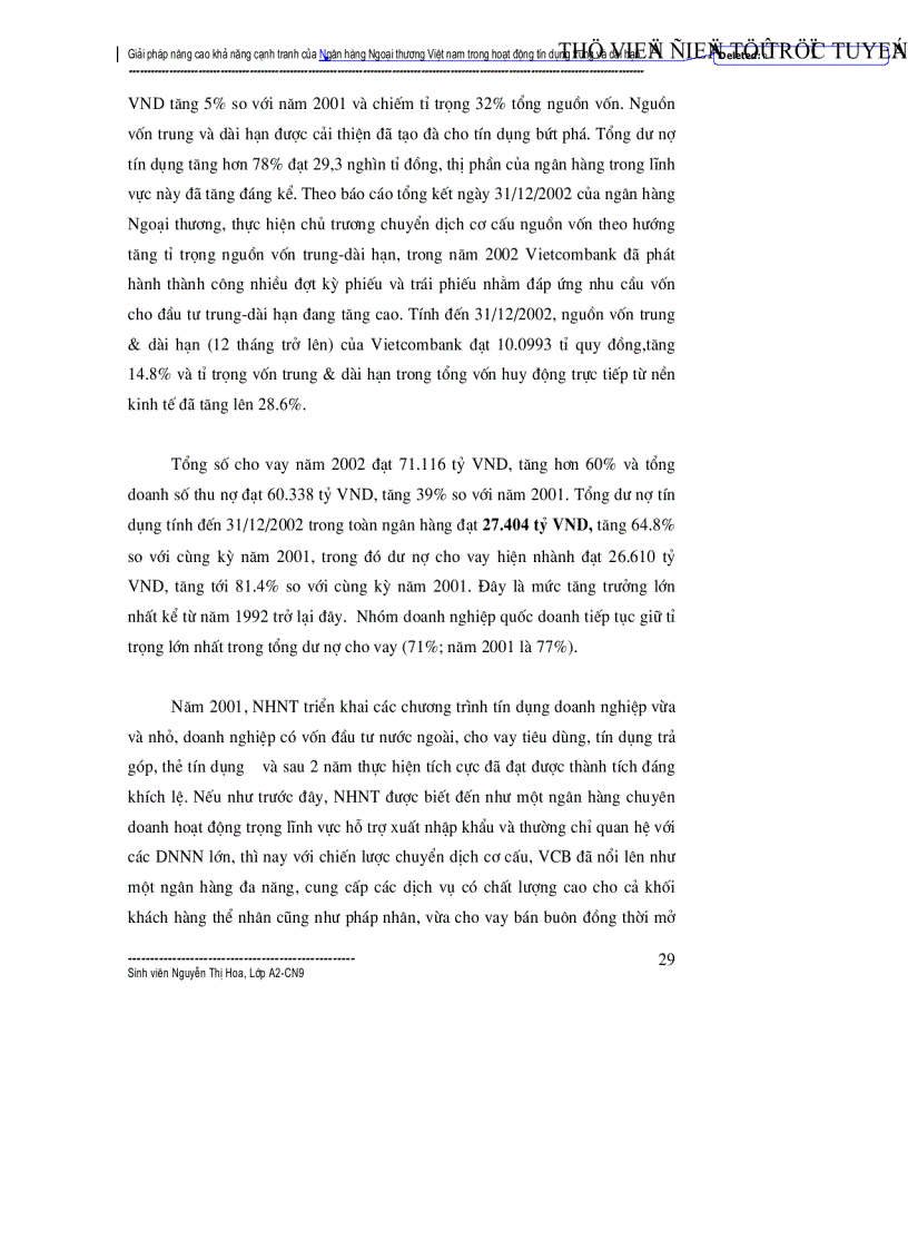 image for page Giải pháp nâng cao khả năng cạnh tranh của Ngân hàng Ngoại thương trong hoạt động tín dụng trung dài hạn