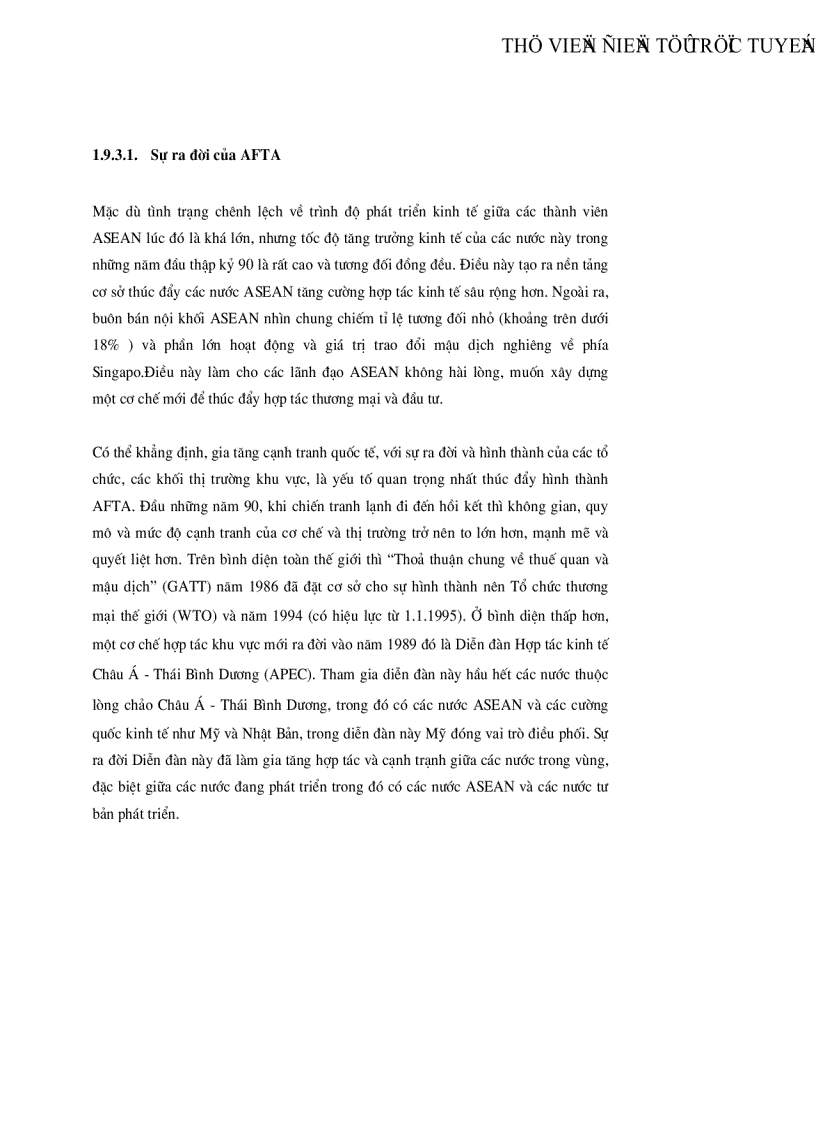 image for page Thuế quan Việt Nam trong quá trình hội nhập AFTA