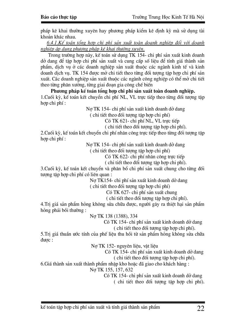 image for page Kế toán tập hợp chi phí sản xuất và tính giá thành sản phẩm tại xí nghiệp X18