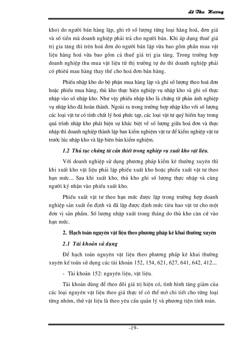 image for page Tổ chức công tác kế toán nguyên vật kiệu tại công ty Dệt May Hà Nội