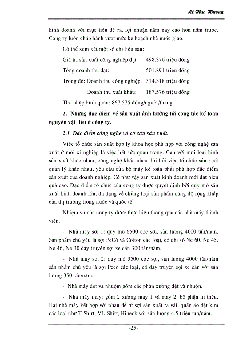 image for page Tổ chức công tác kế toán nguyên vật kiệu tại công ty Dệt May Hà Nội