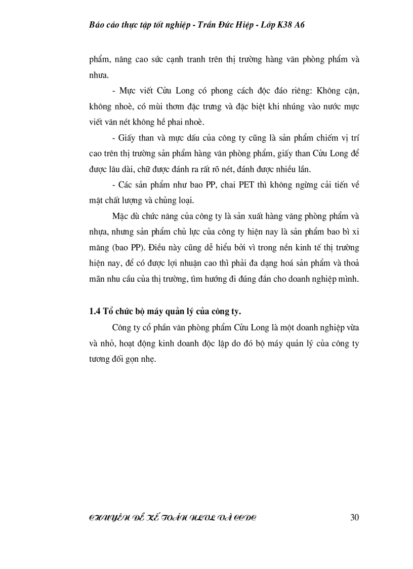 image for page Thực tế công tác kế toán nguyên liệu vật liệu tại công ty cổ phần VPP Cửu Long