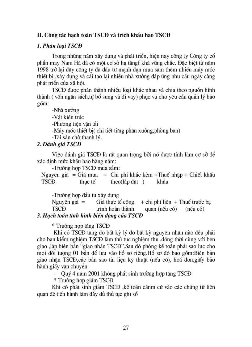 image for page Công tác hạch toán kế toán của Công ty cổ phần may Nam Hà