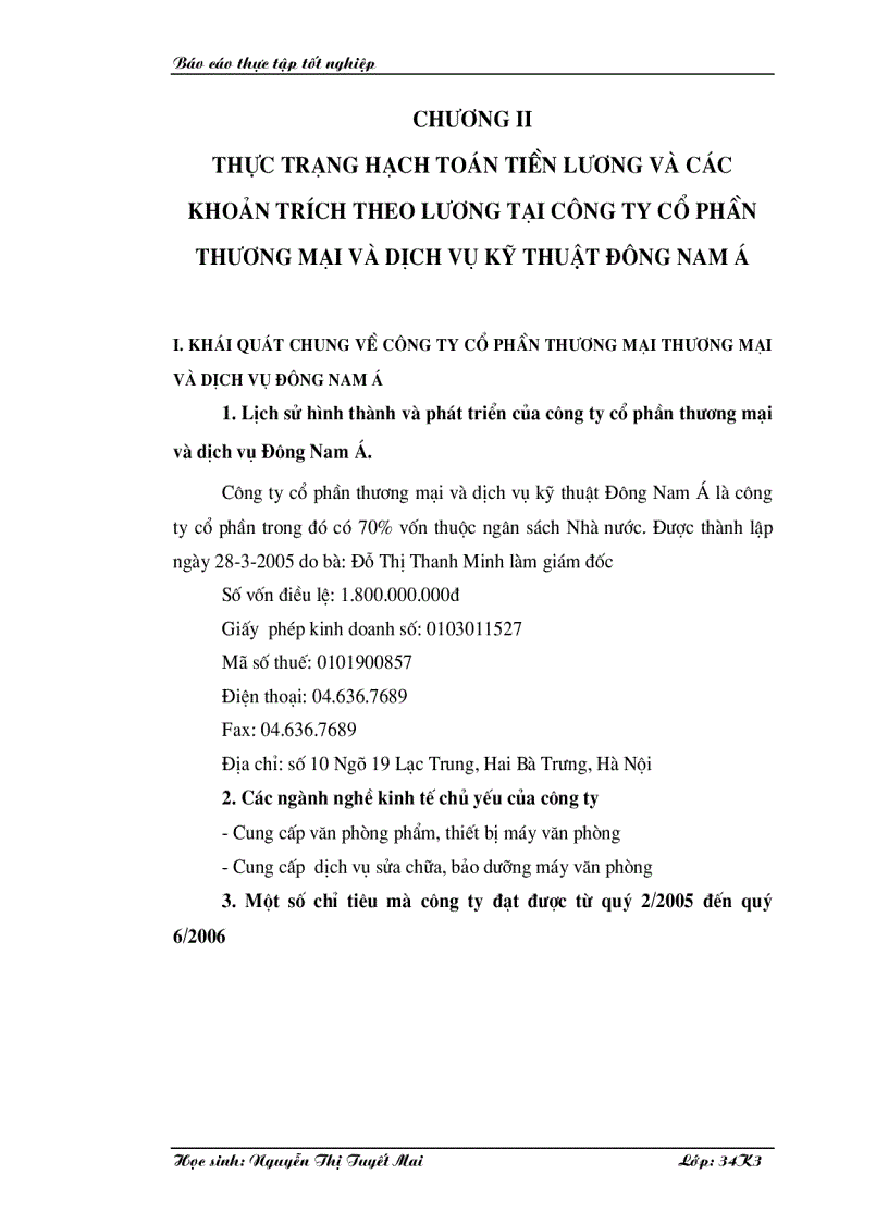 image for page Kế toán tiền lương và các khoản trích theo lương tại Công ty cổ phần Thương Mại và dịch vụ kỹ thuật Đông Nam á