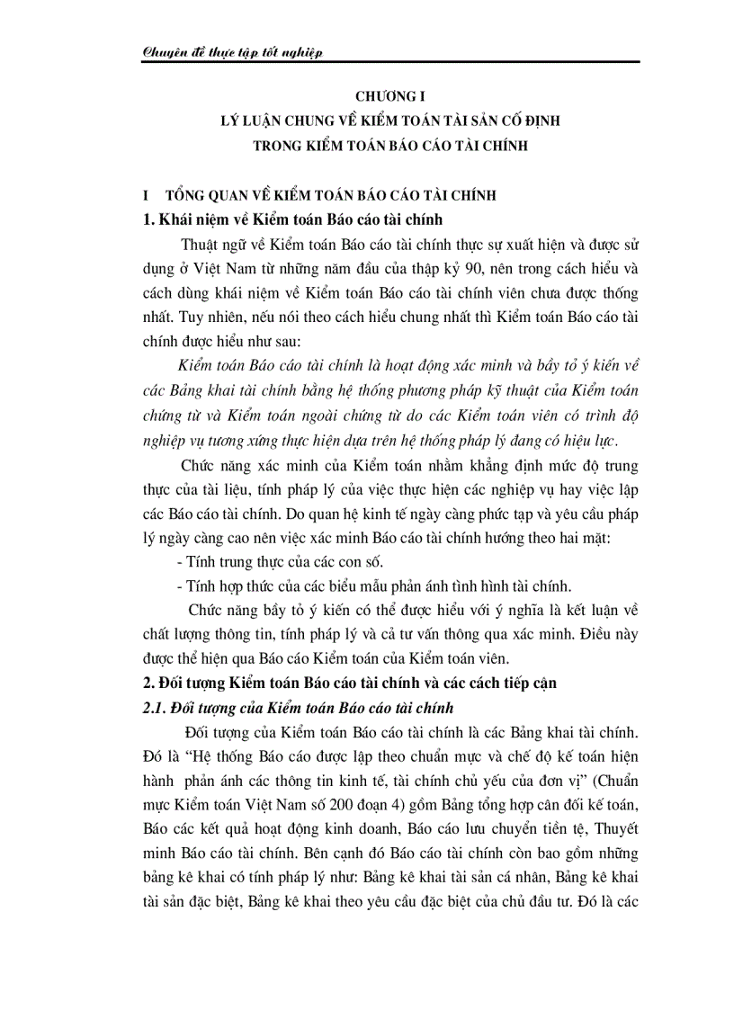image for page Thực trạng kiểm toán khoản mục TSCĐ trong kiểm toán báo cáo tài chính do công ty TNHH Kiểm toán và Tư vấn tài chính quốc tế IFC thực hiện