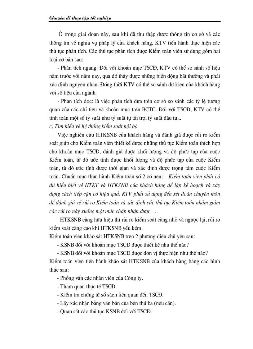 image for page Thực trạng kiểm toán khoản mục TSCĐ trong kiểm toán báo cáo tài chính do công ty TNHH Kiểm toán và Tư vấn tài chính quốc tế IFC thực hiện