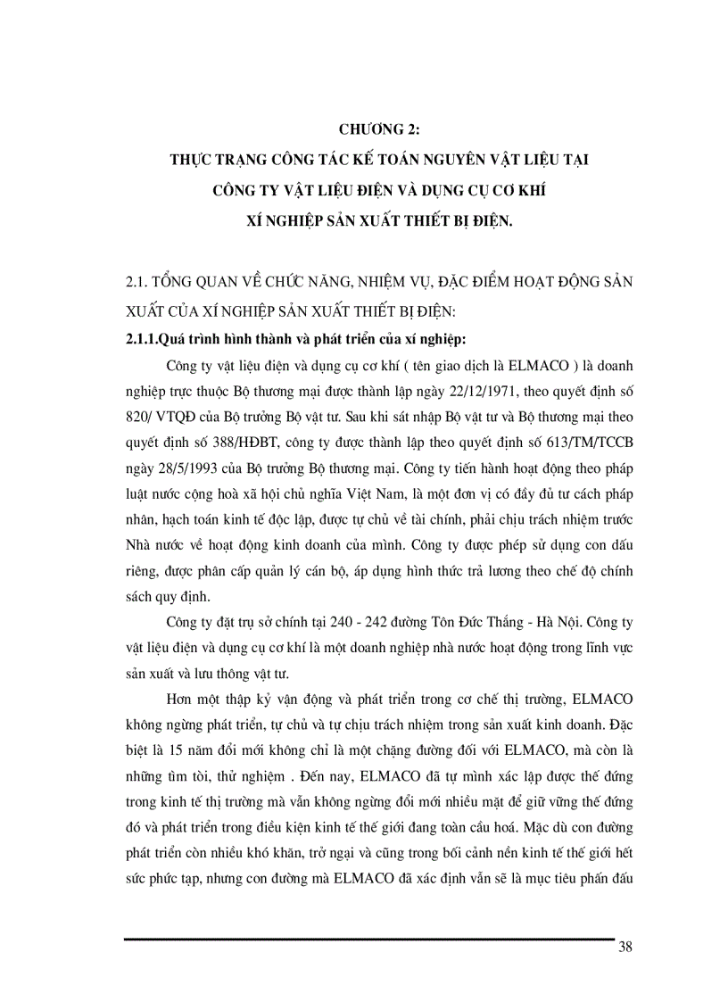 image for page Tổ chức công tác kế toán nguyên vật liệu tại Xí nghiệp sản xuất thiết bị điện