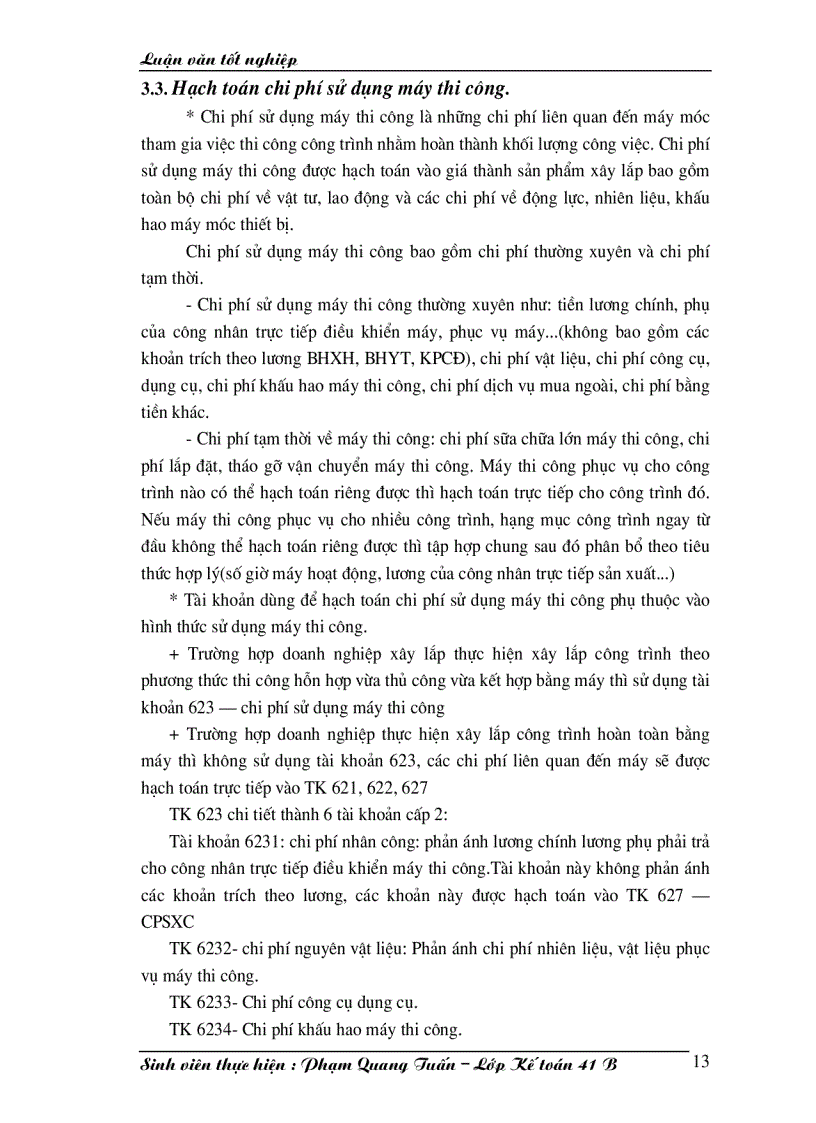 image for page Công tác hạch toán chi phí sản xuất và tính giá thành sản phẩm xây lắp tại xí nghiệp Sông Đà 206