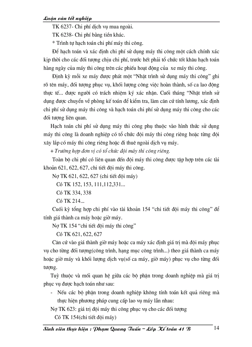 image for page Công tác hạch toán chi phí sản xuất và tính giá thành sản phẩm xây lắp tại xí nghiệp Sông Đà 206