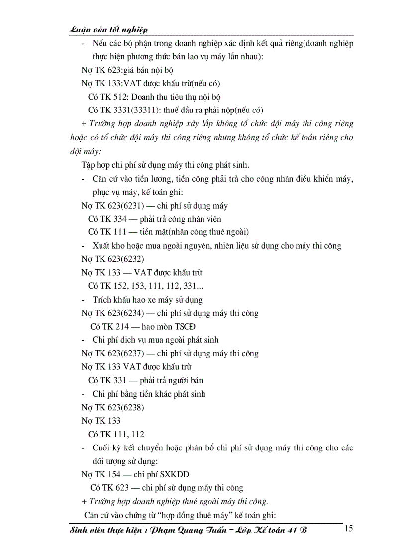 image for page Công tác hạch toán chi phí sản xuất và tính giá thành sản phẩm xây lắp tại xí nghiệp Sông Đà 206