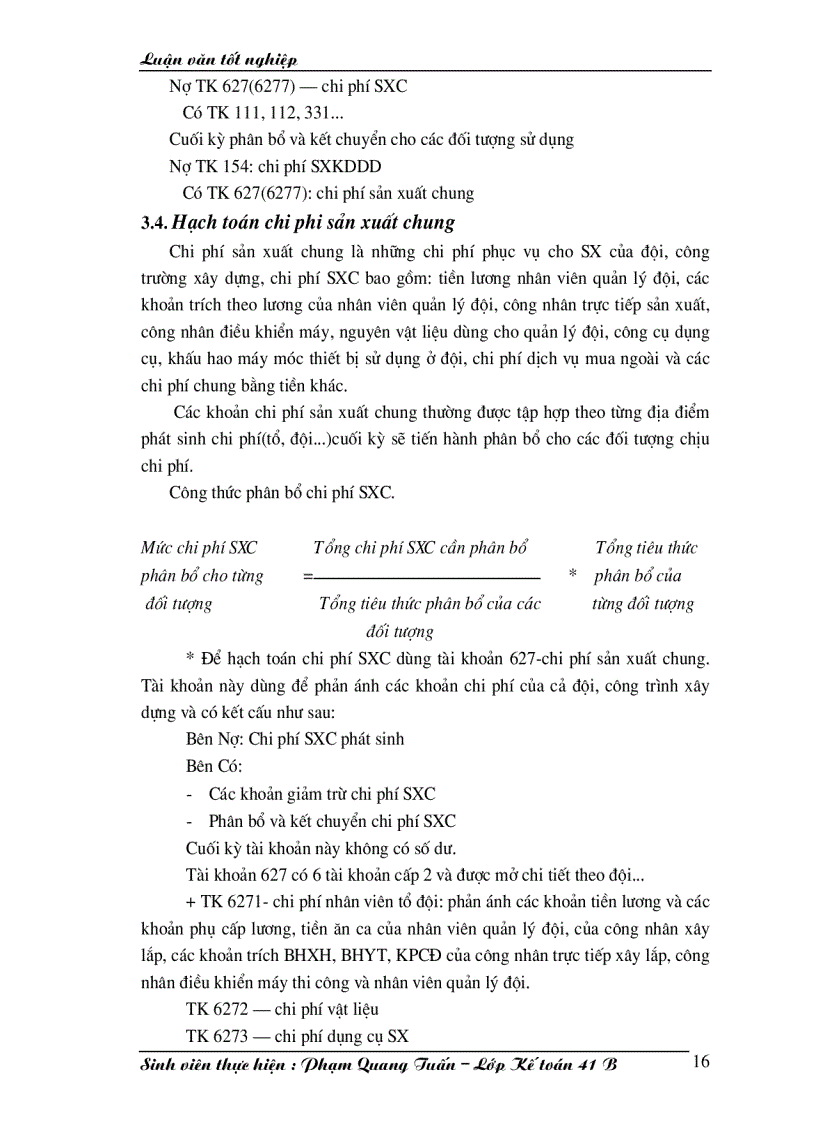 image for page Công tác hạch toán chi phí sản xuất và tính giá thành sản phẩm xây lắp tại xí nghiệp Sông Đà 206