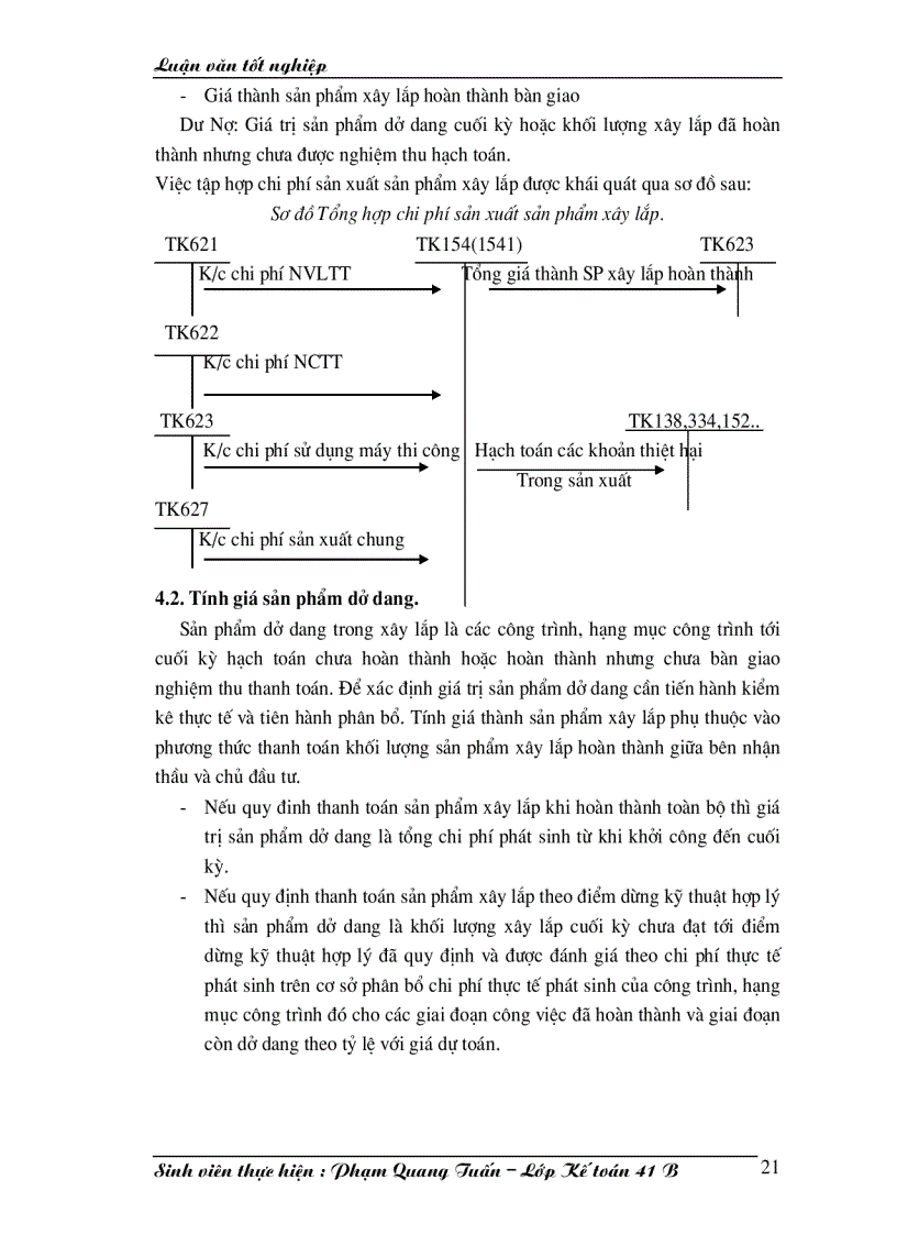 image for page Công tác hạch toán chi phí sản xuất và tính giá thành sản phẩm xây lắp tại xí nghiệp Sông Đà 206