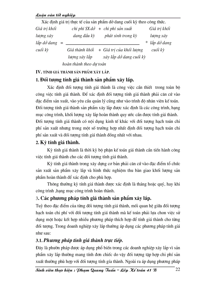 image for page Công tác hạch toán chi phí sản xuất và tính giá thành sản phẩm xây lắp tại xí nghiệp Sông Đà 206