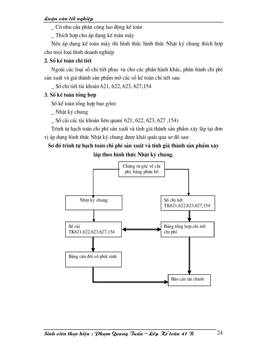 image for page Công tác hạch toán chi phí sản xuất và tính giá thành sản phẩm xây lắp tại xí nghiệp Sông Đà 206