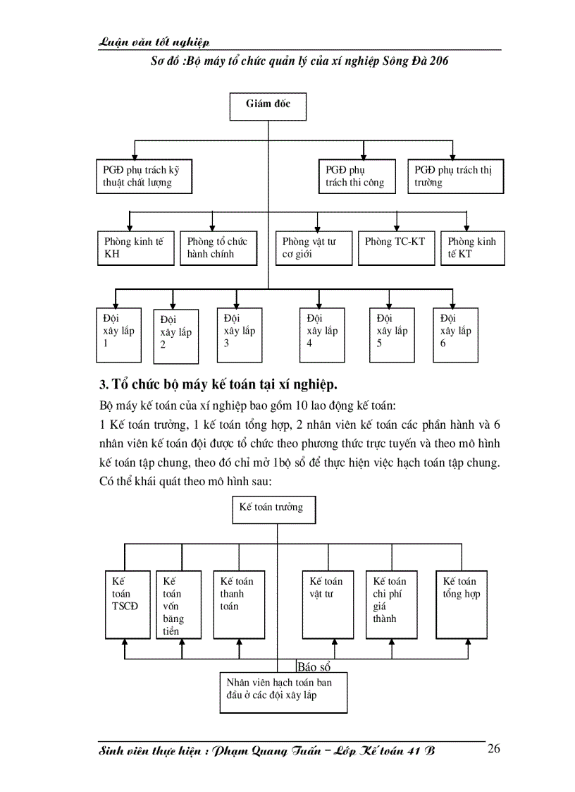 image for page Công tác hạch toán chi phí sản xuất và tính giá thành sản phẩm xây lắp tại xí nghiệp Sông Đà 206