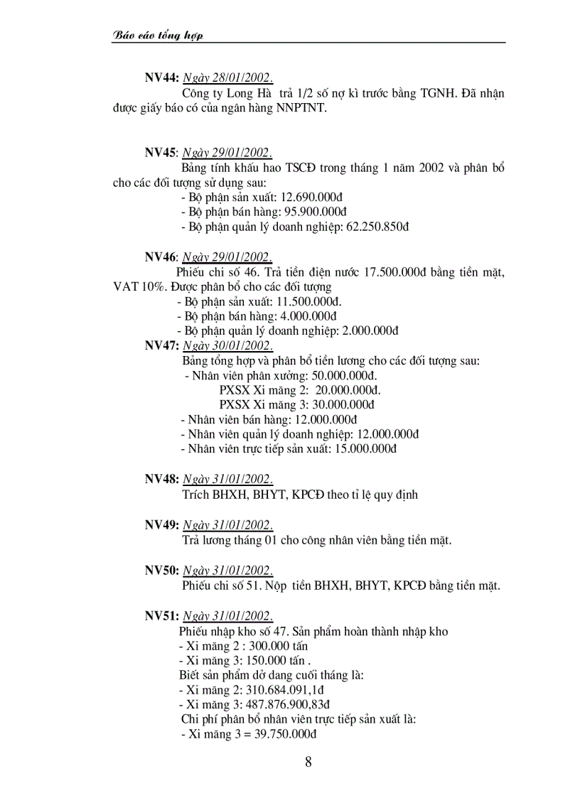 image for page Thực hành nghiệp vụ kế toán tại Cty TNHH trang trí nội ngoại thất Đồng Tâm báo cáo tổng hợp