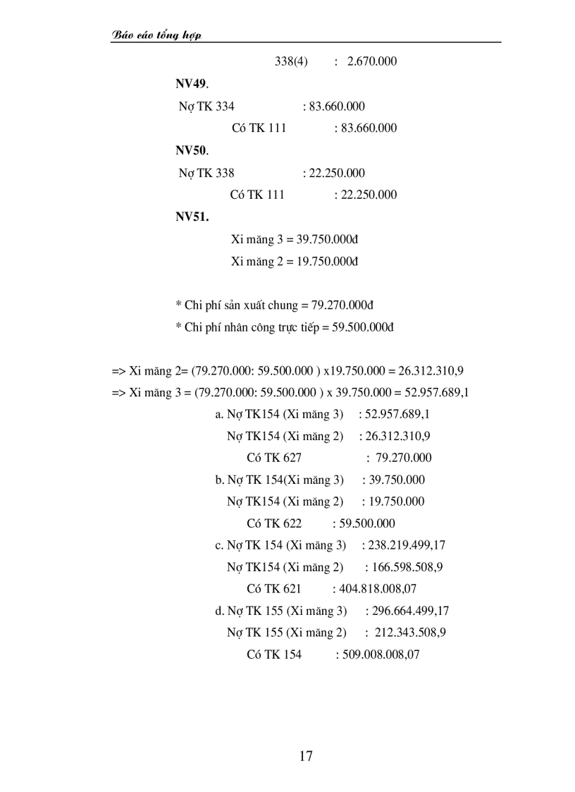 image for page Thực hành nghiệp vụ kế toán tại Cty TNHH trang trí nội ngoại thất Đồng Tâm báo cáo tổng hợp