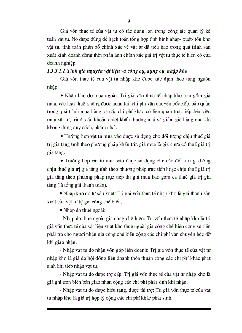 image for page Hoàn thiện công tác kế toán nguyên vật liệu và công cụ dụng cụ tại Nhà máy ô tô Hòa Bình