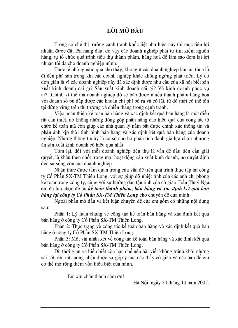 image for page Kế toán thành phẩm bán hàng và xác định kết quả bán hàng tại công ty Cổ Phần SX TM Thiên Long