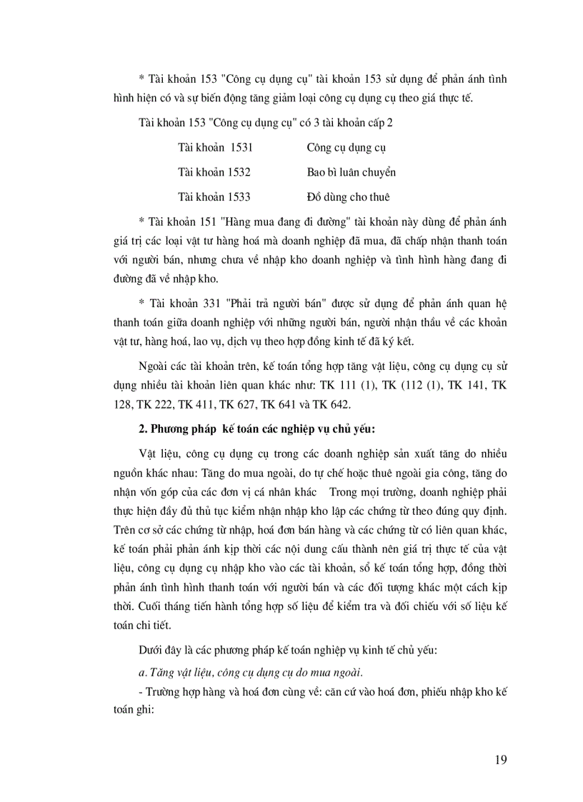 image for page Tổ chức công tác kế toán nguyên vật liệu công cụ dụng cụ ở công ty xây dựng số 34