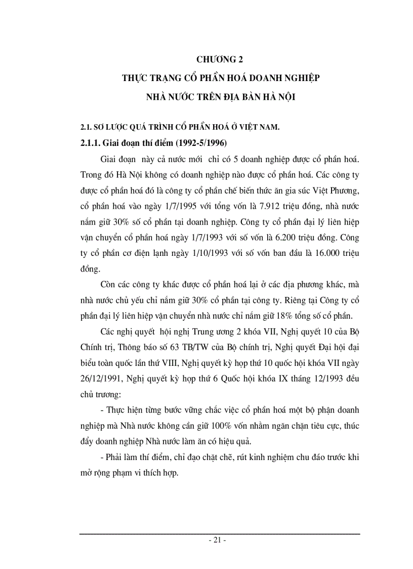 image for page Cổ phần hoá doanh nghiệp nhà nước trên địa bàn Hà Nội