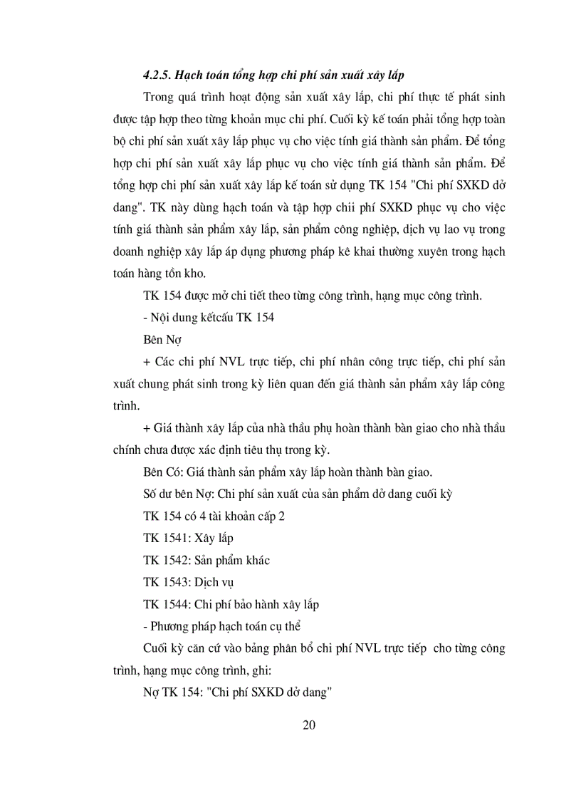 image for page Thực trạng công tác kế toán chi phí sản xuất và tính giá thành sản phẩm ở xí nghiệp xây lắp I