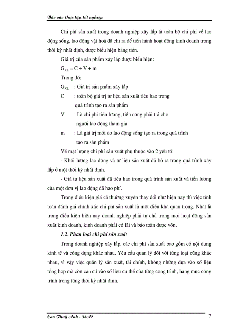 image for page Kế toán chi phí sản xuất và tính giá thành sản phẩm ở Xí nghiệp xây dựng Binh đoàn 1