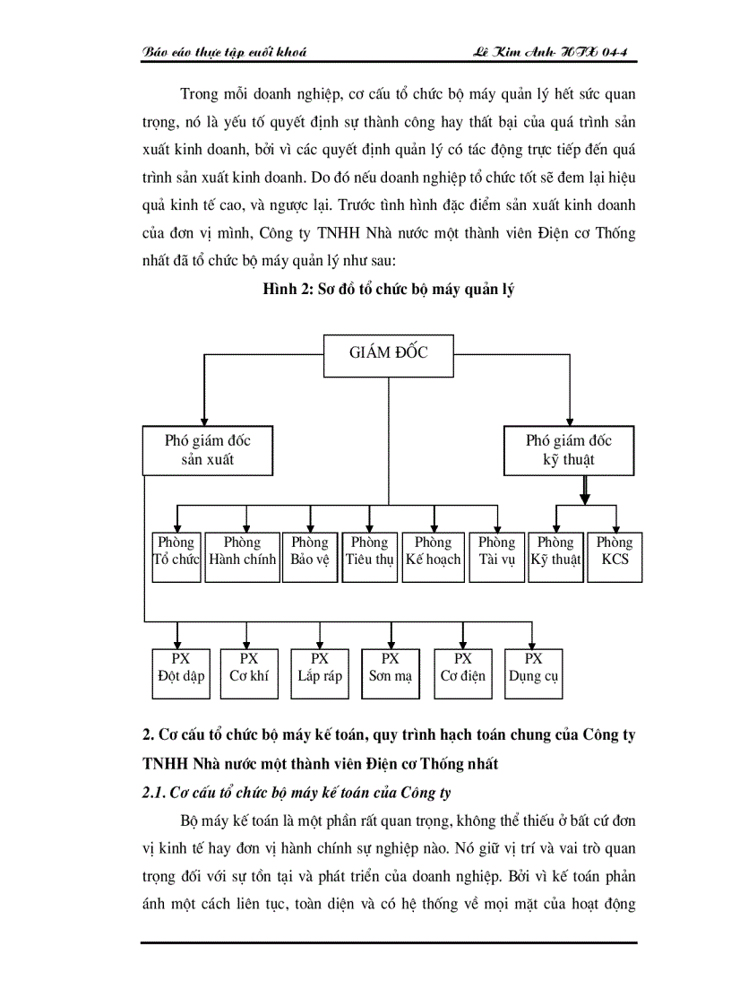 image for page Thực trạng công tác hạch toán kế toán tại cty TNHH nhà nước 1 thành viên điện cơ Thống Nhất