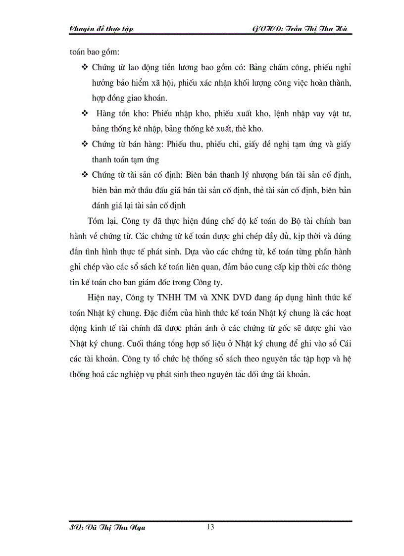 image for page Hoàn thiện Công Tác Kế toán hạch toán chi phí sản xuất và tính giá thành sản phẩm tại Công ty TNHH TM và XNK DVD
