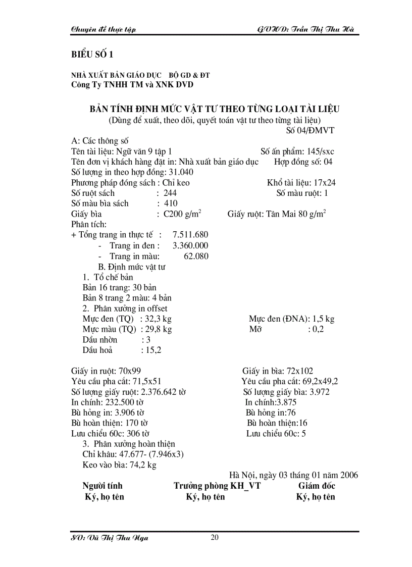 image for page Hoàn thiện Công Tác Kế toán hạch toán chi phí sản xuất và tính giá thành sản phẩm tại Công ty TNHH TM và XNK DVD