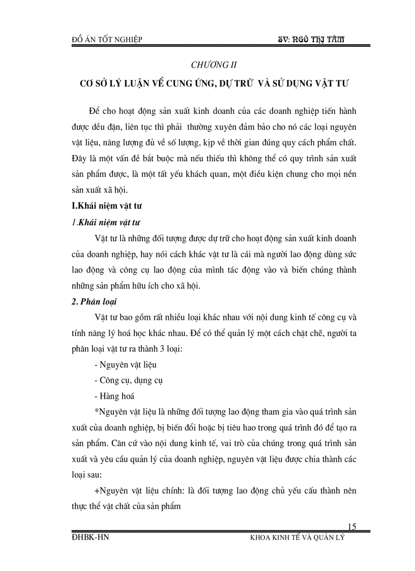 image for page Phân tích tình hình cung ứng dự trữ và sử dụng vật tư và một số biện pháp nâng cao tình hình cung ứng dự trữ và sử dụng vật tư tại Công ty cao su sao vàng