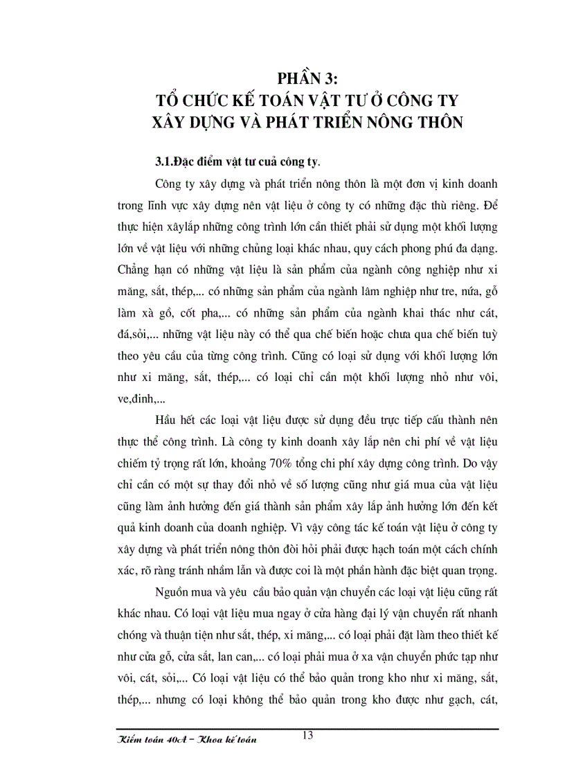 image for page Tổ chức hạch toán vật tư ở công ty xây dựng và phát triển nông thôn