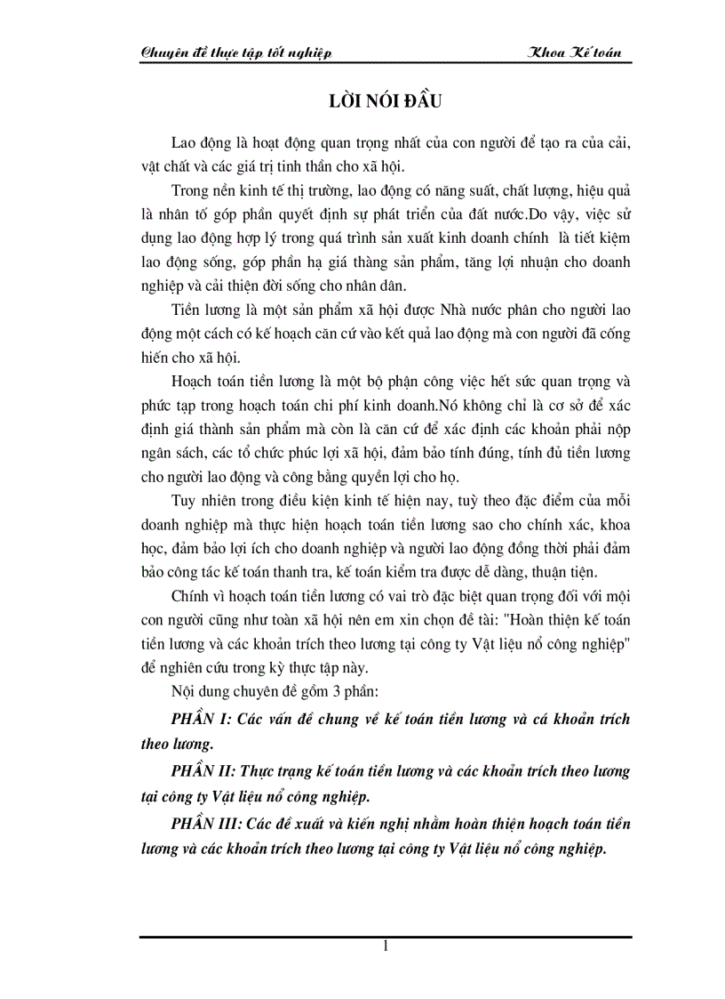 image for page Hoàn thiện kế toán tiền lương và các khoản trích theo lương tại công ty Vật liệu nổ công nghiệp