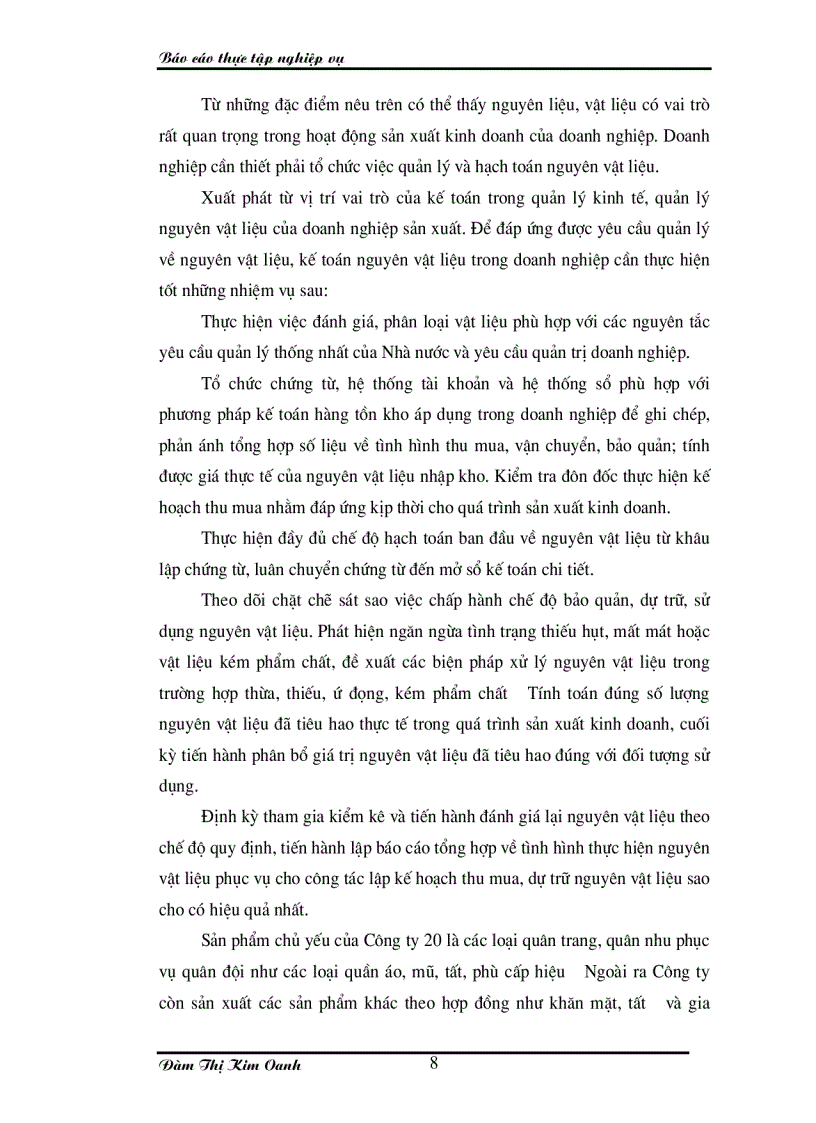 image for page Tổ chức kế toán nguyên vật liệu ở Công ty 20 Tổng cục Hậu cần Bộ Quốc phòng