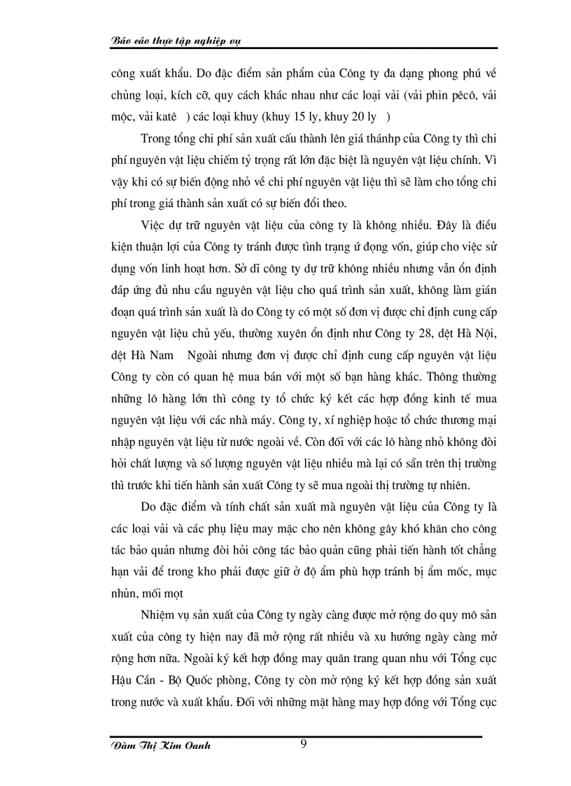 image for page Tổ chức kế toán nguyên vật liệu ở Công ty 20 Tổng cục Hậu cần Bộ Quốc phòng