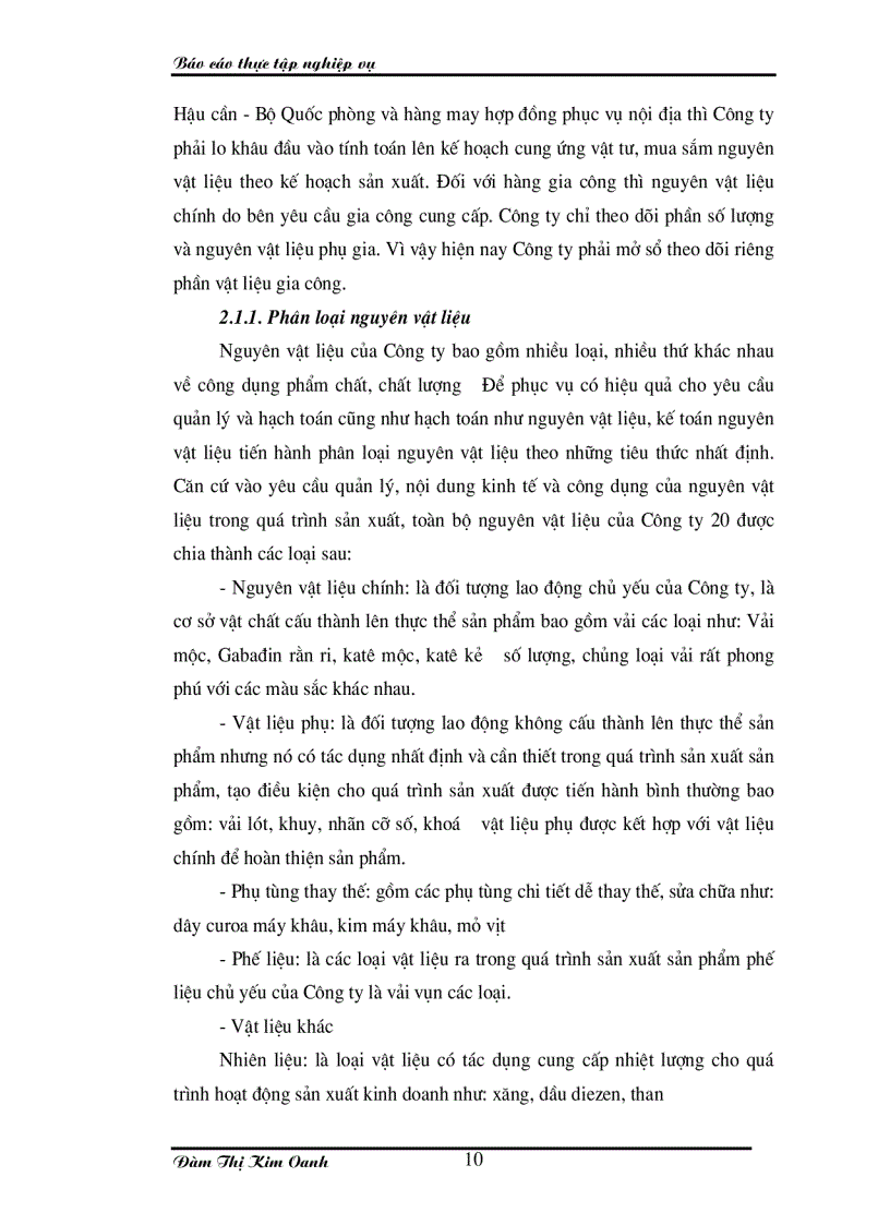 image for page Tổ chức kế toán nguyên vật liệu ở Công ty 20 Tổng cục Hậu cần Bộ Quốc phòng