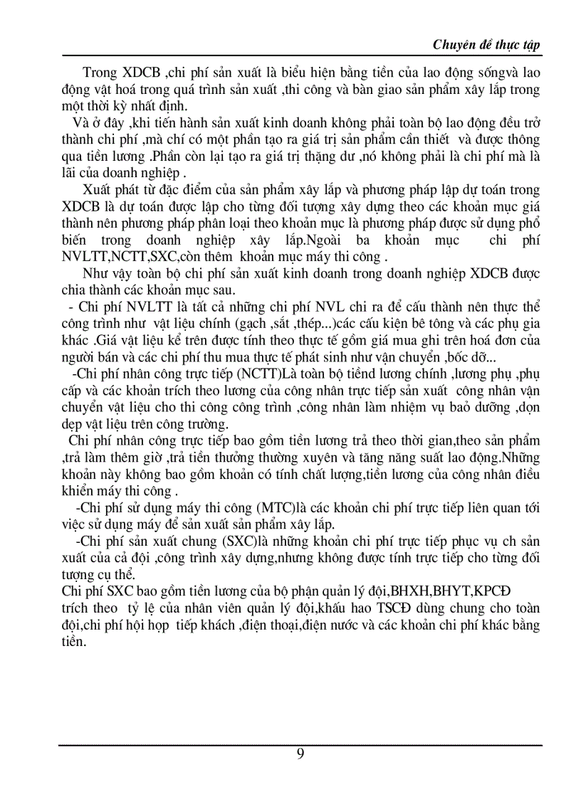 image for page Hạch toán chi phí sản xuất và tính giá thành sản phẩm trong doanh nghiệp xây lắp