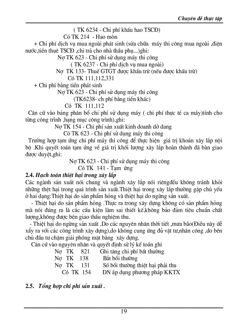 image for page Hạch toán chi phí sản xuất và tính giá thành sản phẩm trong doanh nghiệp xây lắp
