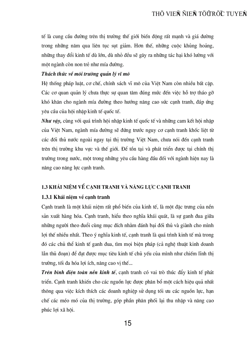 image for page Nâng cao năng lực cạnh tranh của ngành mía đường Việt Nam trong quá trình hội nhập kinh tế quốc tế Thực trạng và giải pháp