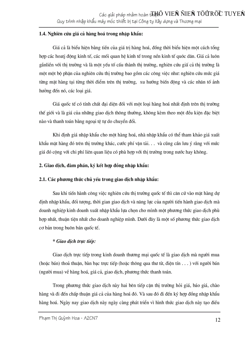 image for page Giải pháp nhằm hoàn thiện nhập khẩu máy móc vật tư thiết bị của Công ty Xây dựng và Thương mại