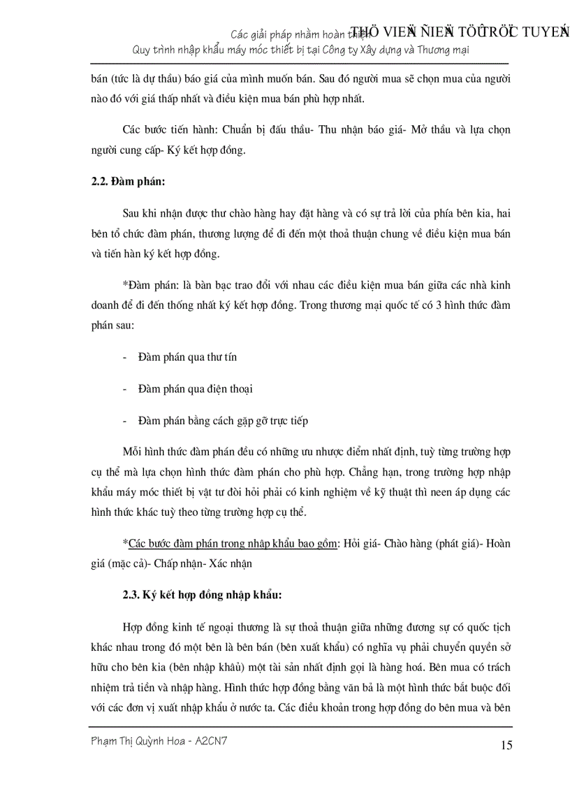 image for page Giải pháp nhằm hoàn thiện nhập khẩu máy móc vật tư thiết bị của Công ty Xây dựng và Thương mại