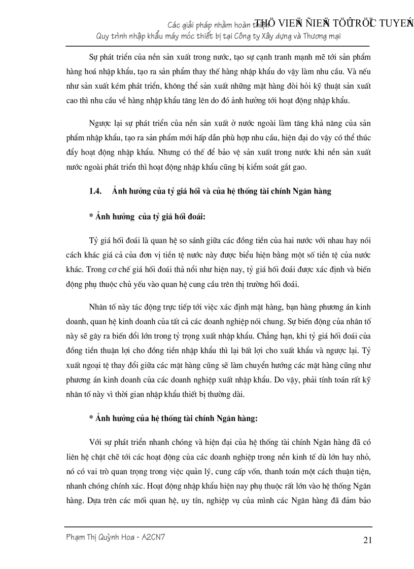 image for page Giải pháp nhằm hoàn thiện nhập khẩu máy móc vật tư thiết bị của Công ty Xây dựng và Thương mại