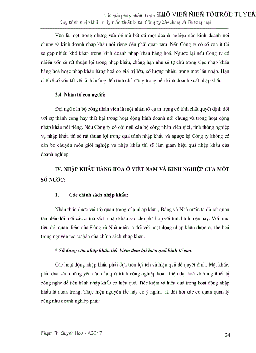 image for page Giải pháp nhằm hoàn thiện nhập khẩu máy móc vật tư thiết bị của Công ty Xây dựng và Thương mại